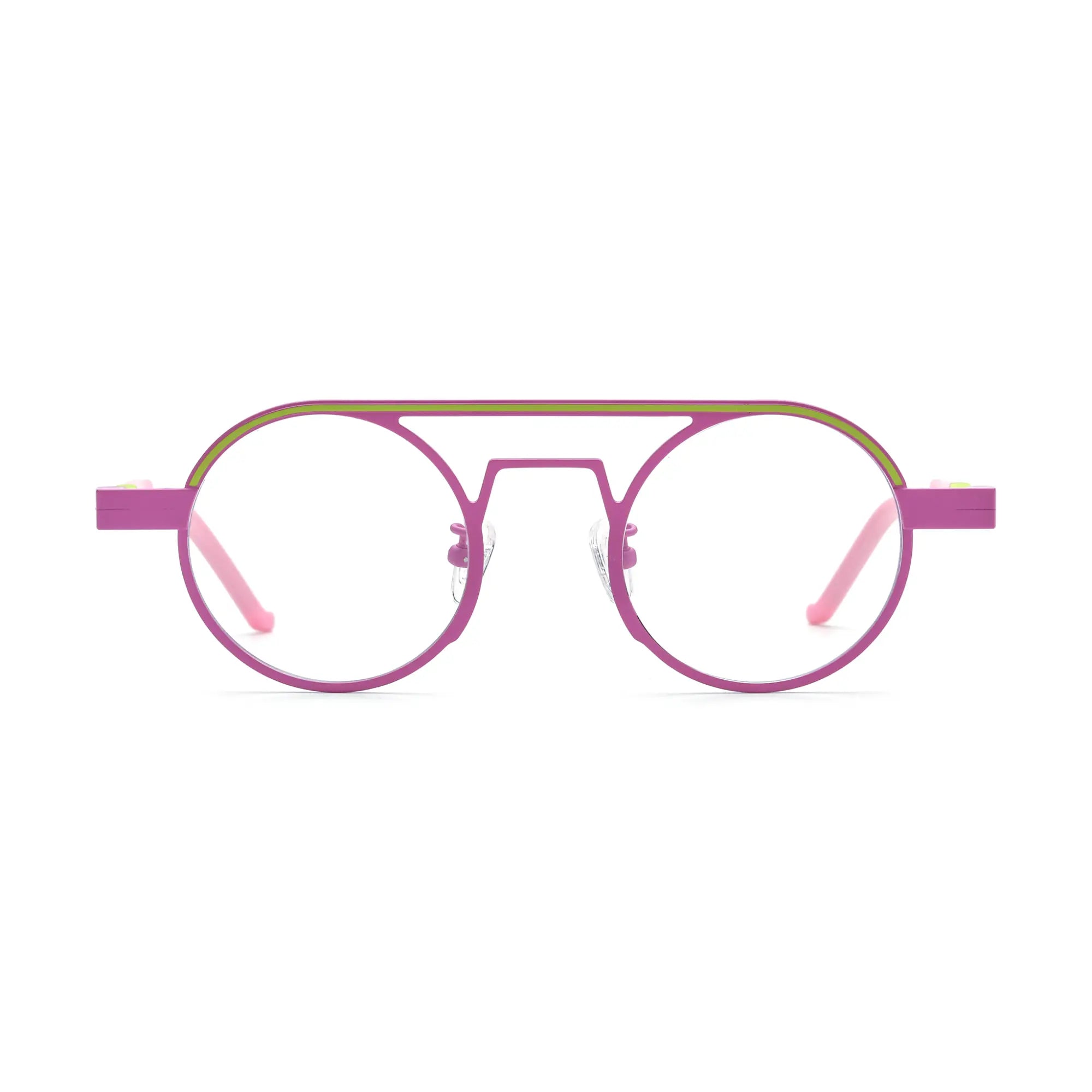 VoyueLens™ Candy Lime Aviator Eyeglasses – Front View – SKU VL185831-C1