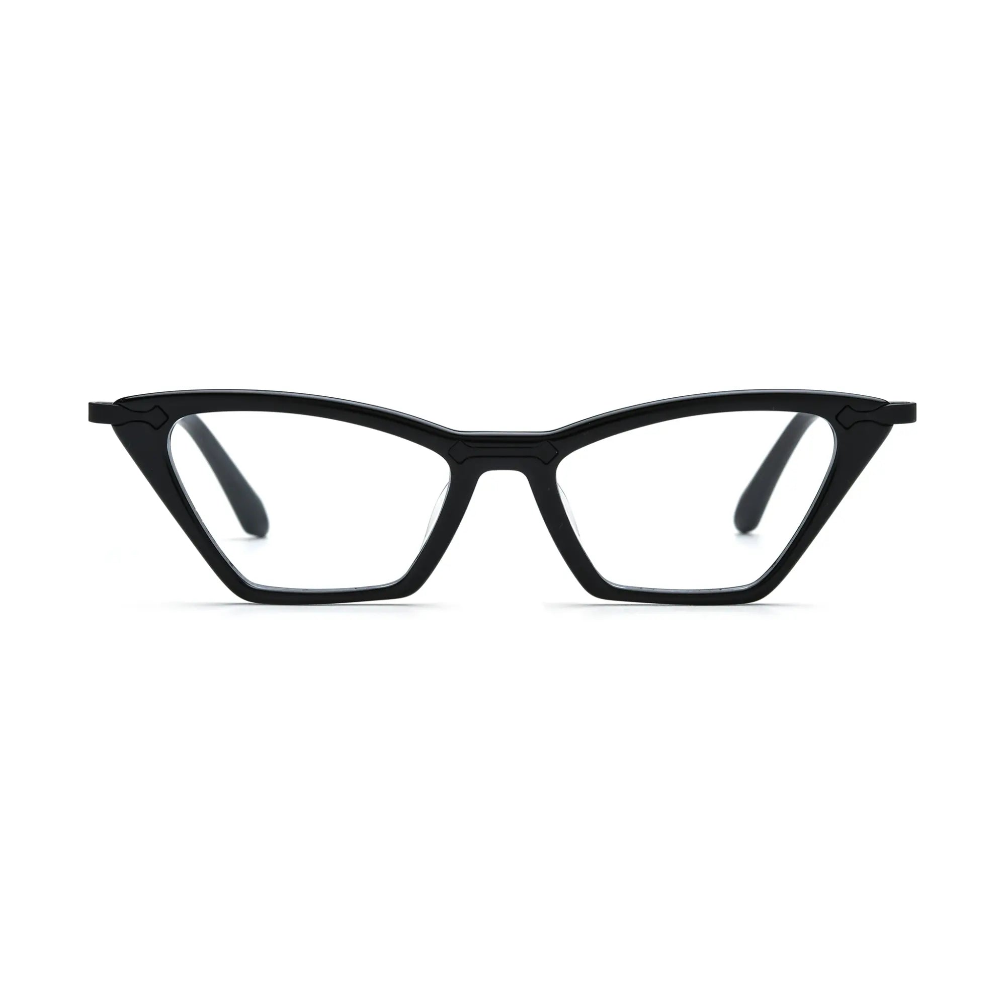 VoyueLens™ Charcoal Black Cat-Eye Eyeglasses – Front View – SKU VL19379-C5