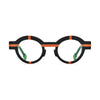 VoyueLens™ Charcoal Black Round Glasses – Front View – SKU VL19282-BLACK