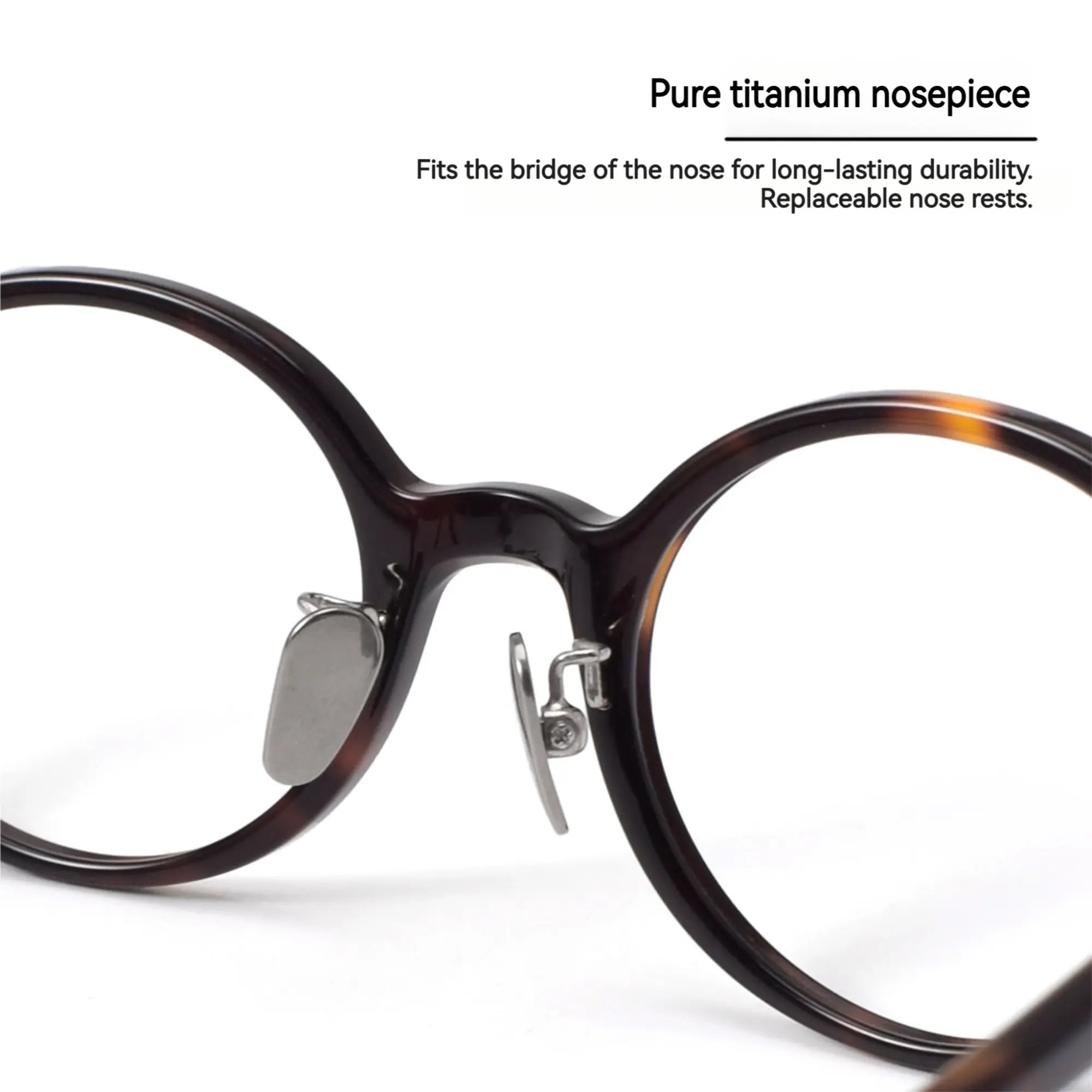 showing titanium nose pads detail