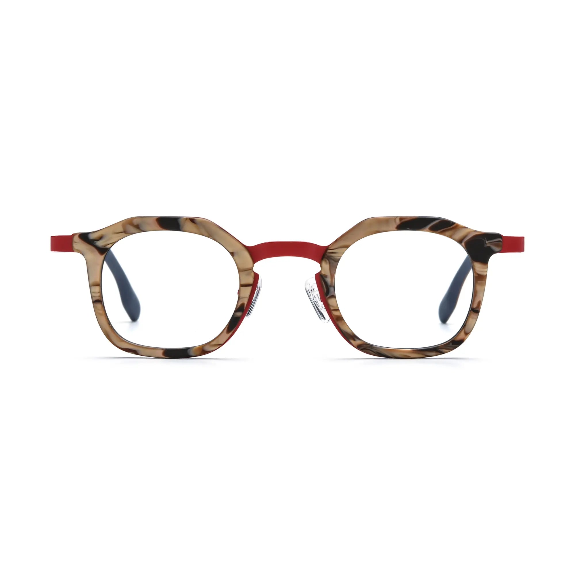 VoyueLens™ Crimson Drift Square Eyeglasses – Front View – SKU VL185893-C6