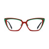 VoyueLens™ Crimson Garden Cat-Eye Eyeglasses – Front View – SKU VL185809-C1