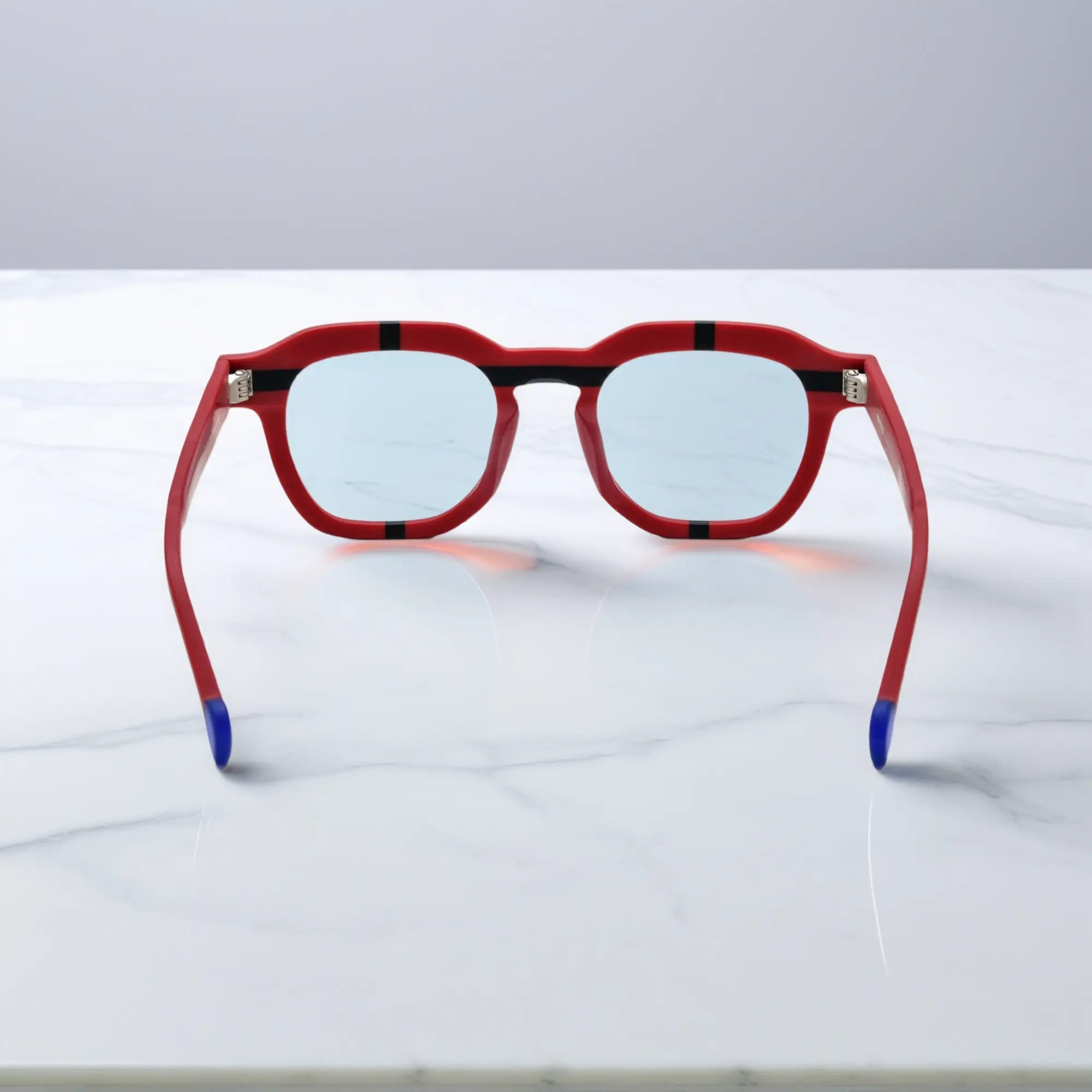 Back angle showing structural design of Crimson Impact frame