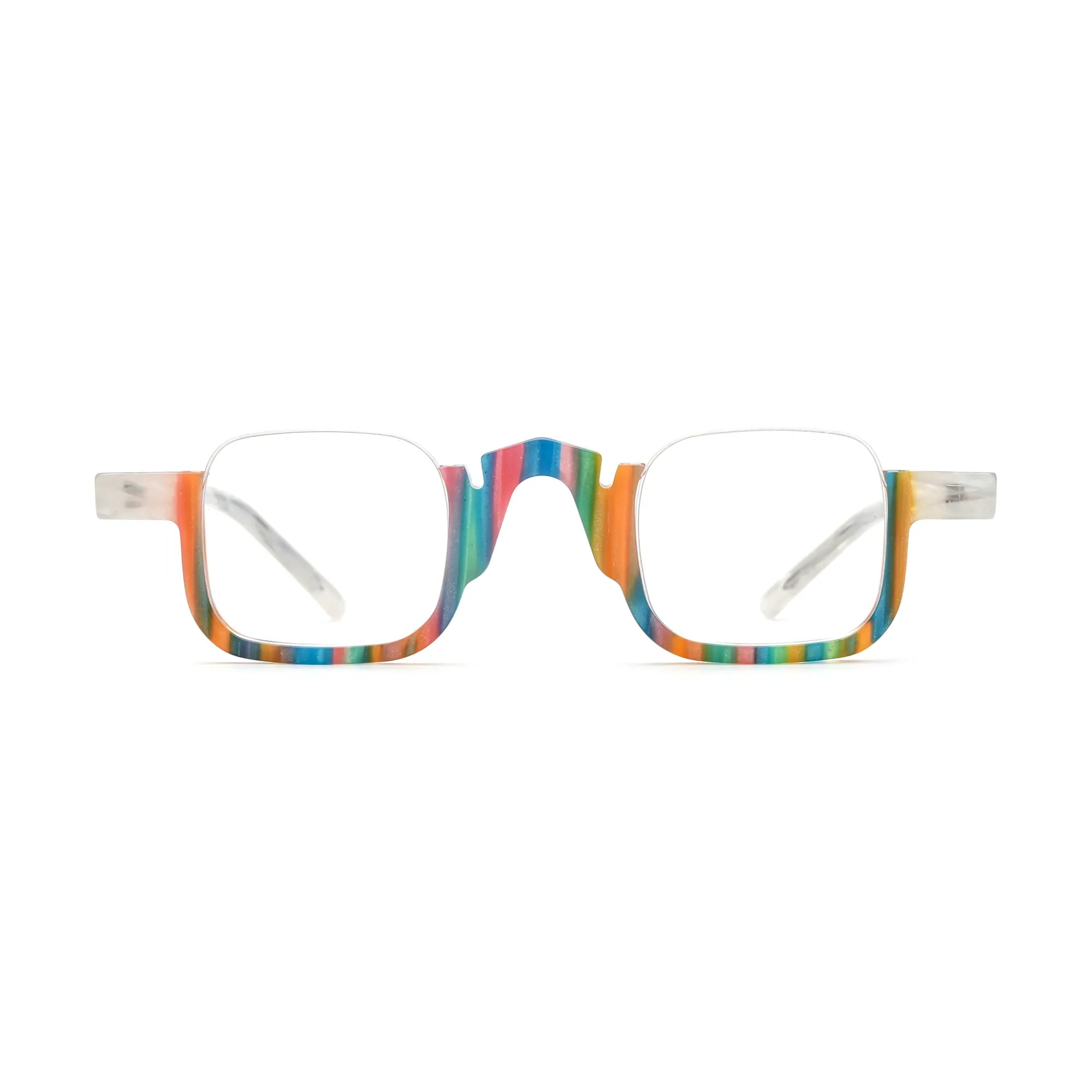 VoyueLens™ Crystal Aurora Square Eyeglasses – Front View – SKU VL19352-C4