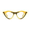 VoyueLens™ Cyber Yellow Cat-Eye Glasses – Front View – SKU VL19372-C1