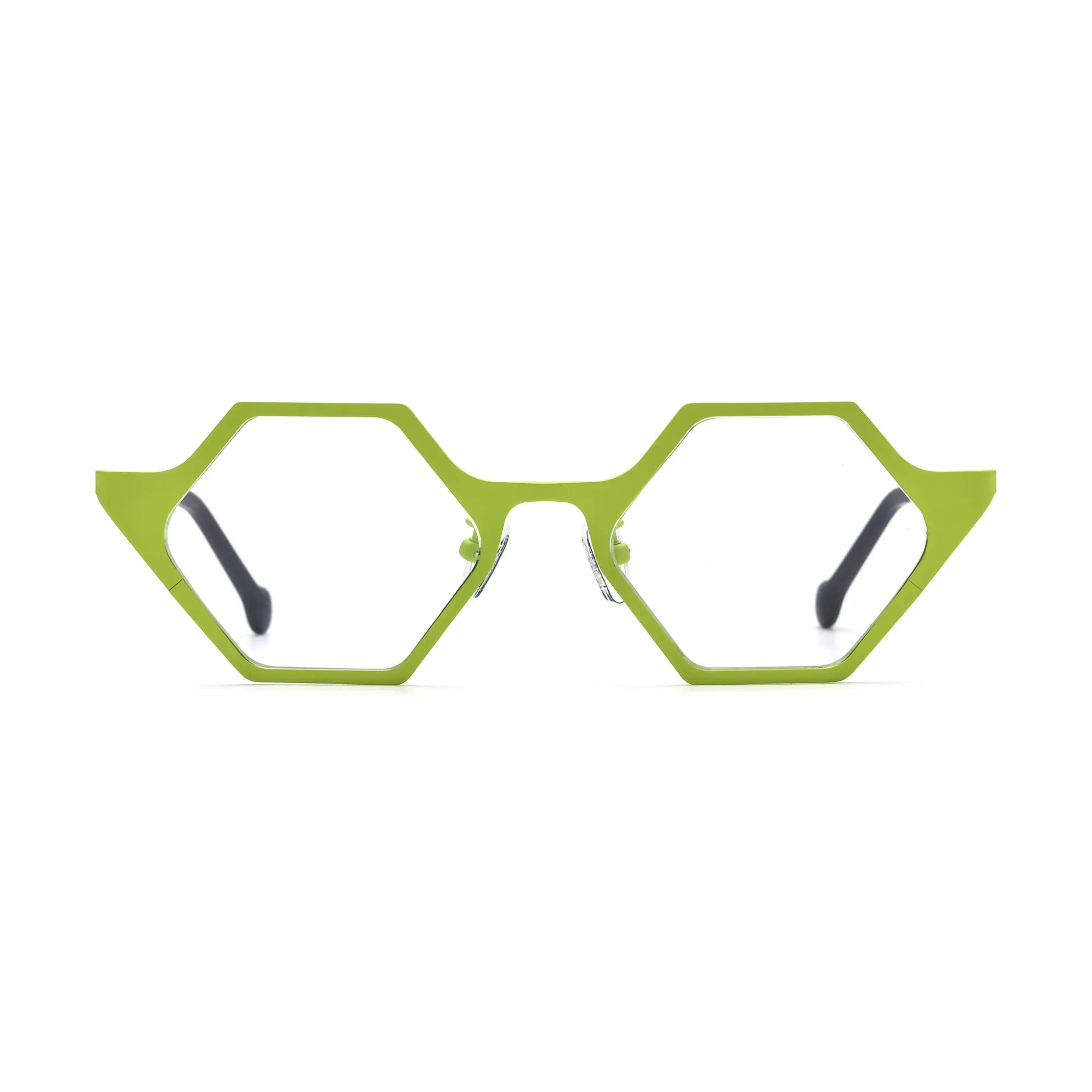 VoyueLens™ Electric Bloom Geometric Eyeglasses – Front View – SKU VL185881-C5