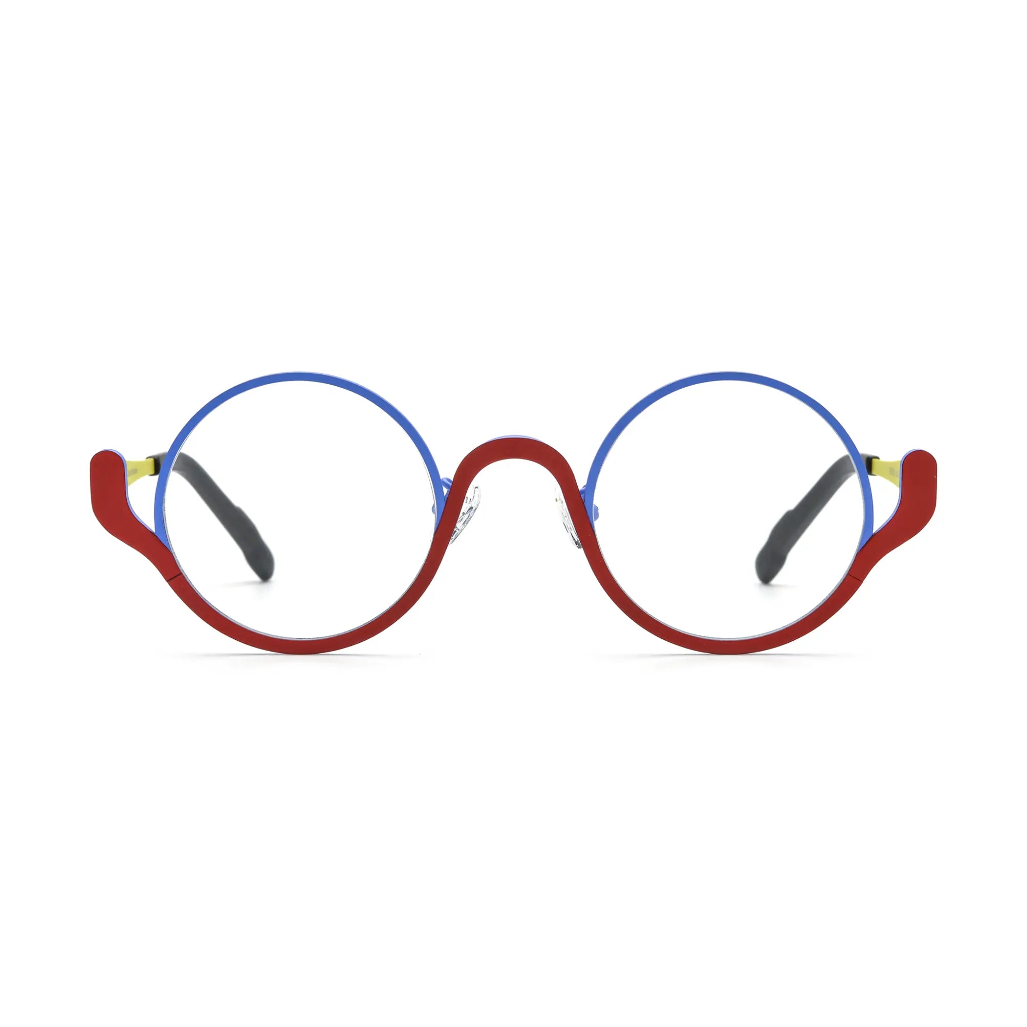 VoyueLens™ Electric Rust Round Eyeglasses – Front View – SKU VL185798-C4