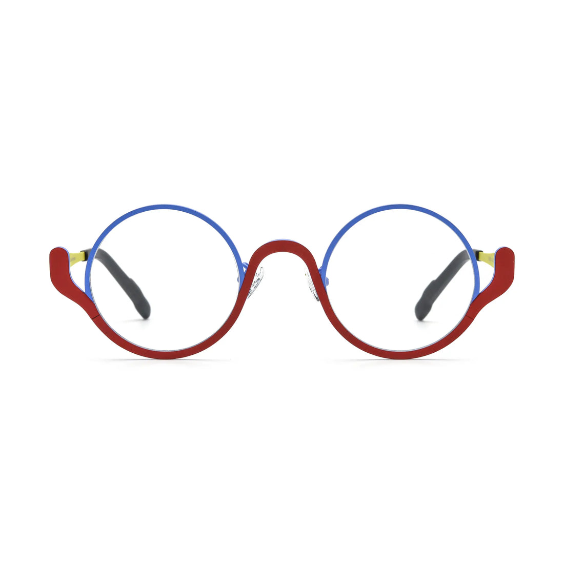 VoyueLens™ Electric Rust Round Eyeglasses – Front View – SKU VL185798-C4