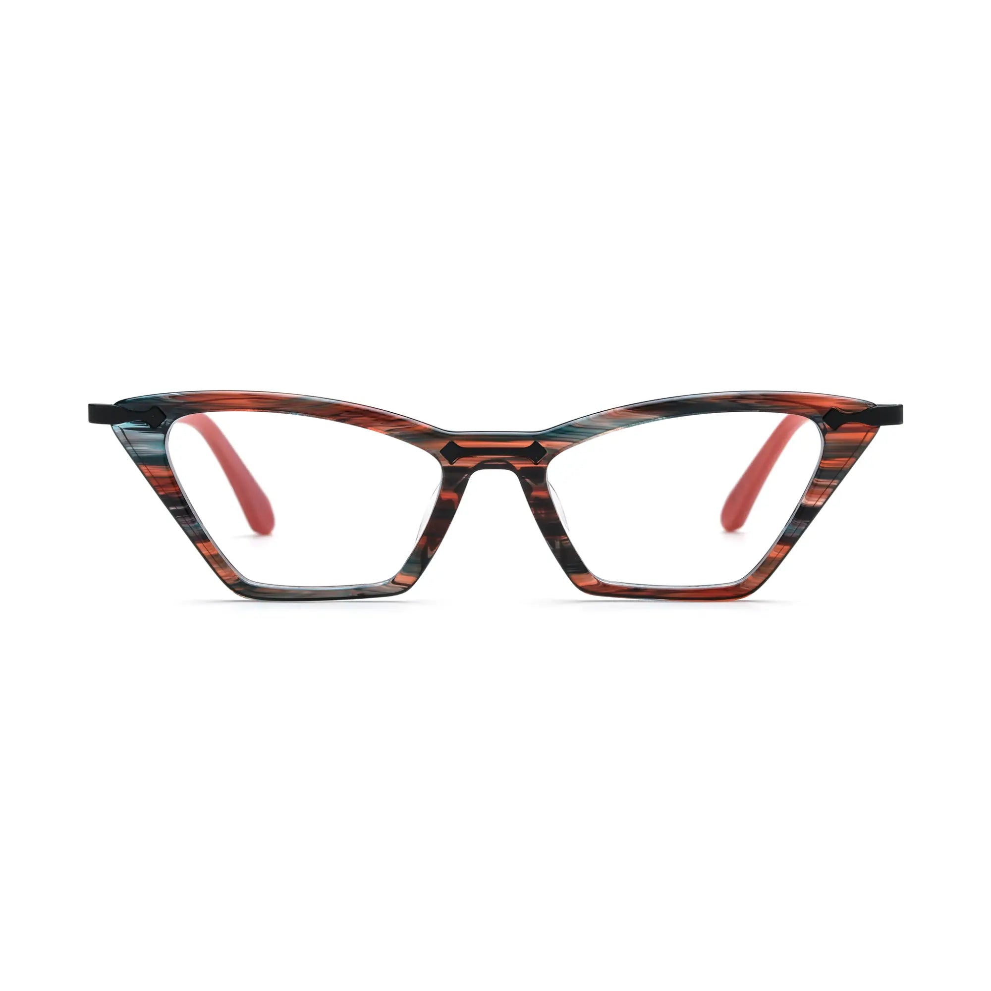 VoyueLens™ Ember Tortoiseshell Cat-Eye Eyeglasses – Front View – SKU VL19379-C6