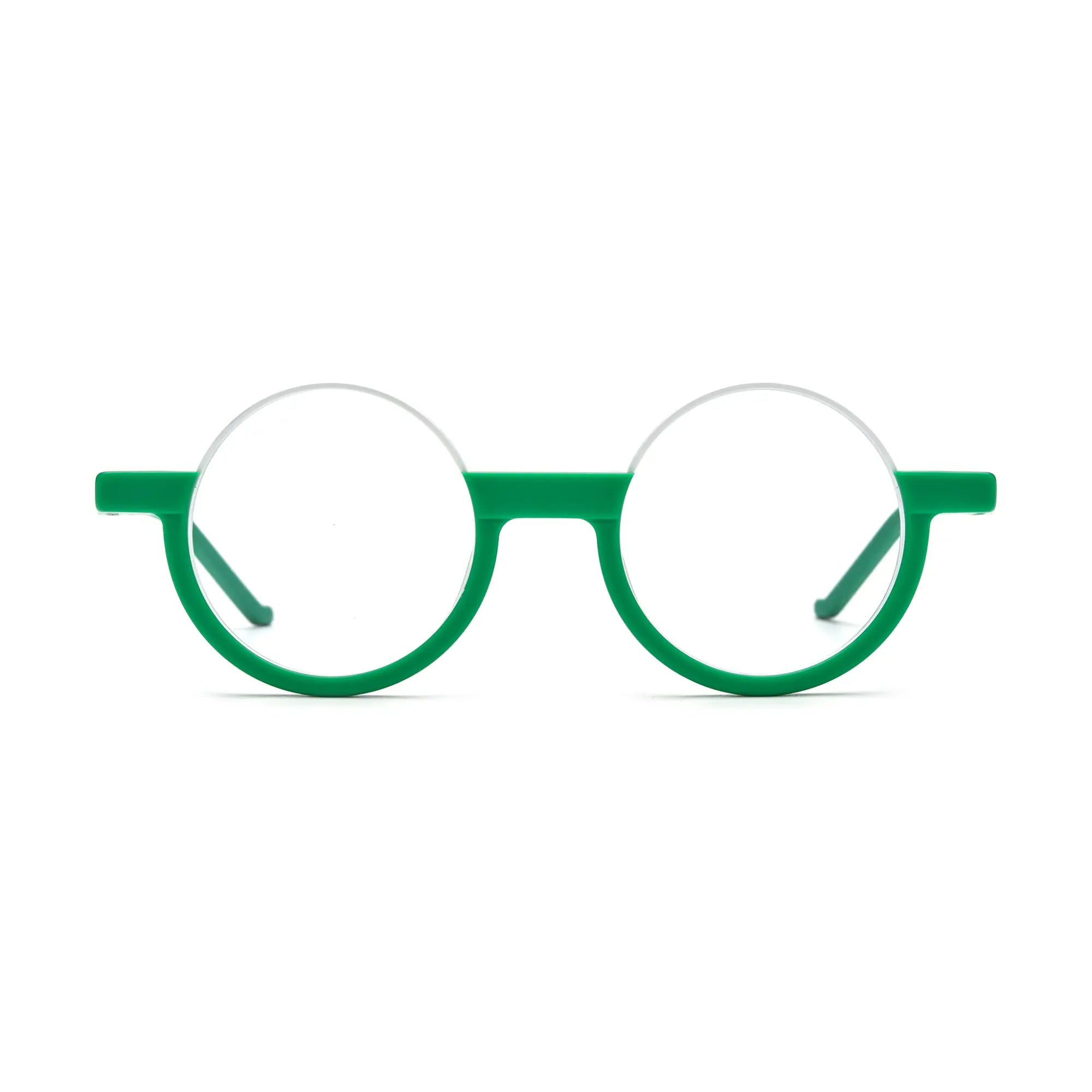 VoyueLens™ Emerald Ice Round Glasses – Front View – SKU VL19366-C6