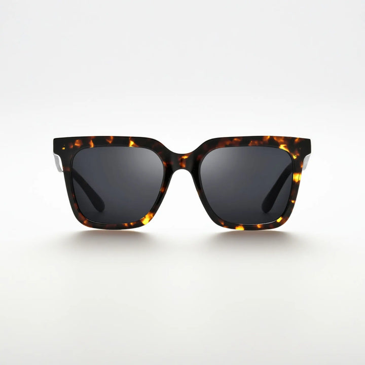 VoyueLens™ Emerald Tortoise Square Sunglasses – Front View – SKU VL19159-TORT