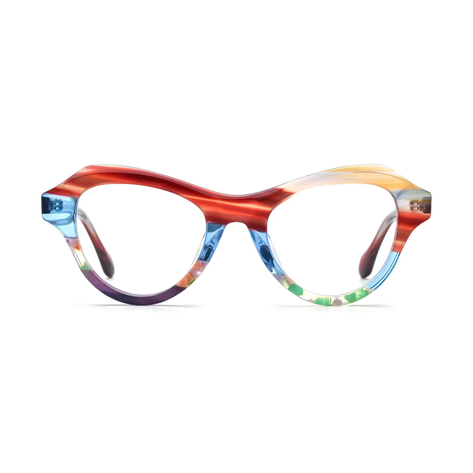 VoyueLens™ Flame Ripple Butterfly Eyeglasses – Front View – SKU VL19380-C2