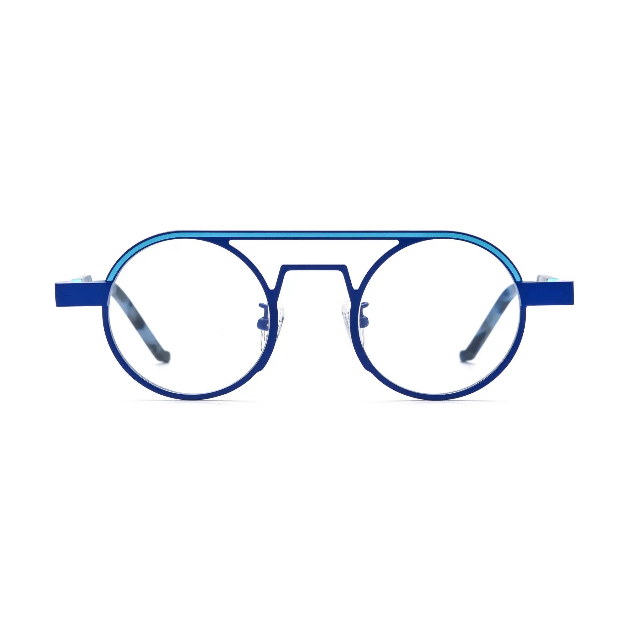 VoyueLens™ Glacier Blue Aviator Eyeglasses – Front View – SKU VL185831-C3