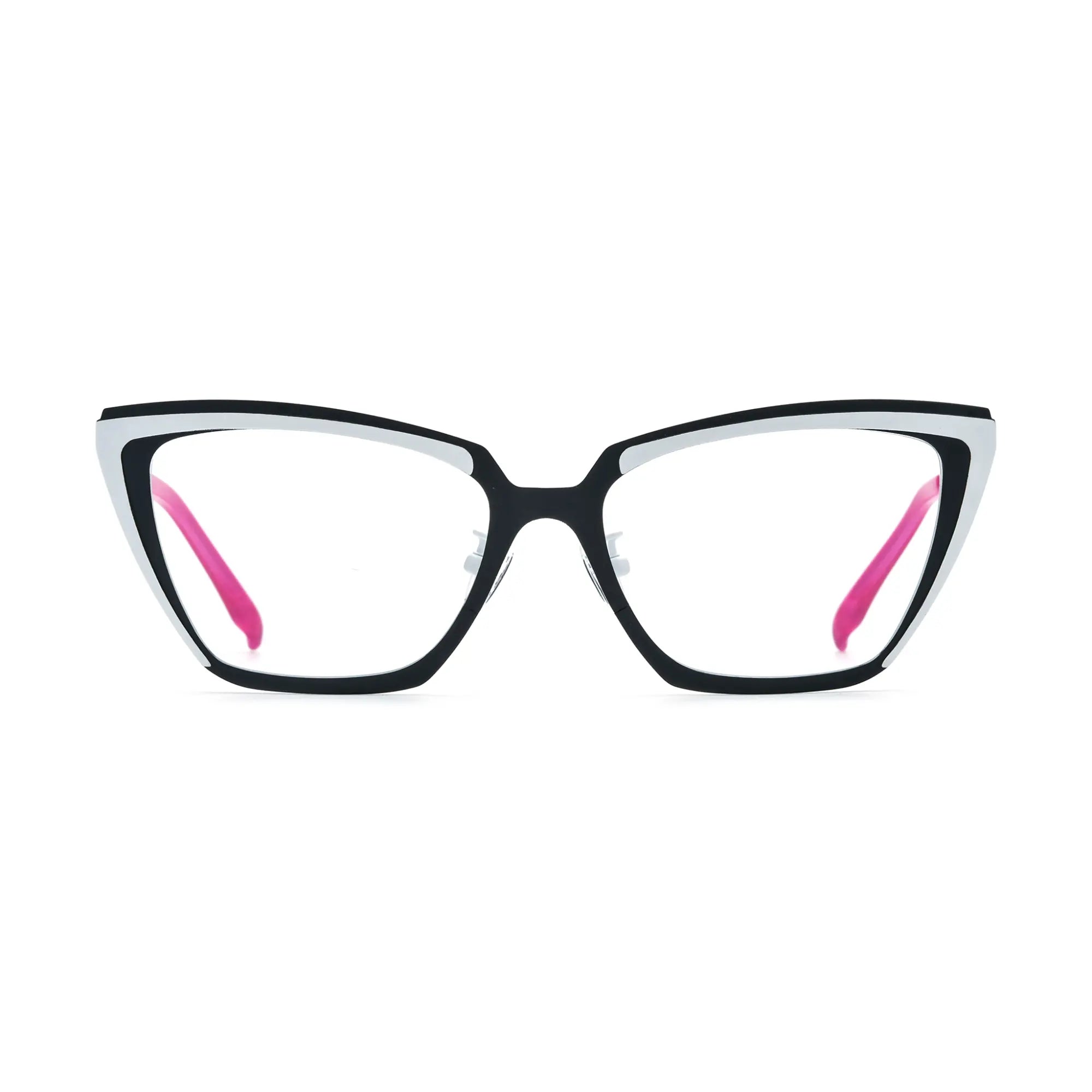 VoyueLens™ Graphite Whisper Cat-Eye Eyeglasses – Front View – SKU VL185809-C3