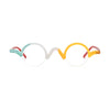 VoyueLens™ Ivory–Orange Round Eyeglasses – Front View – SKU VL19281-C1