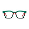 VoyueLens™ Jungle Stripe Square Glasses – Front View – SKU VL19371-C1