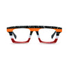 VoyueLens™ Midnight Floral Square Eyeglasses – Front View – SKU VL19374-C4