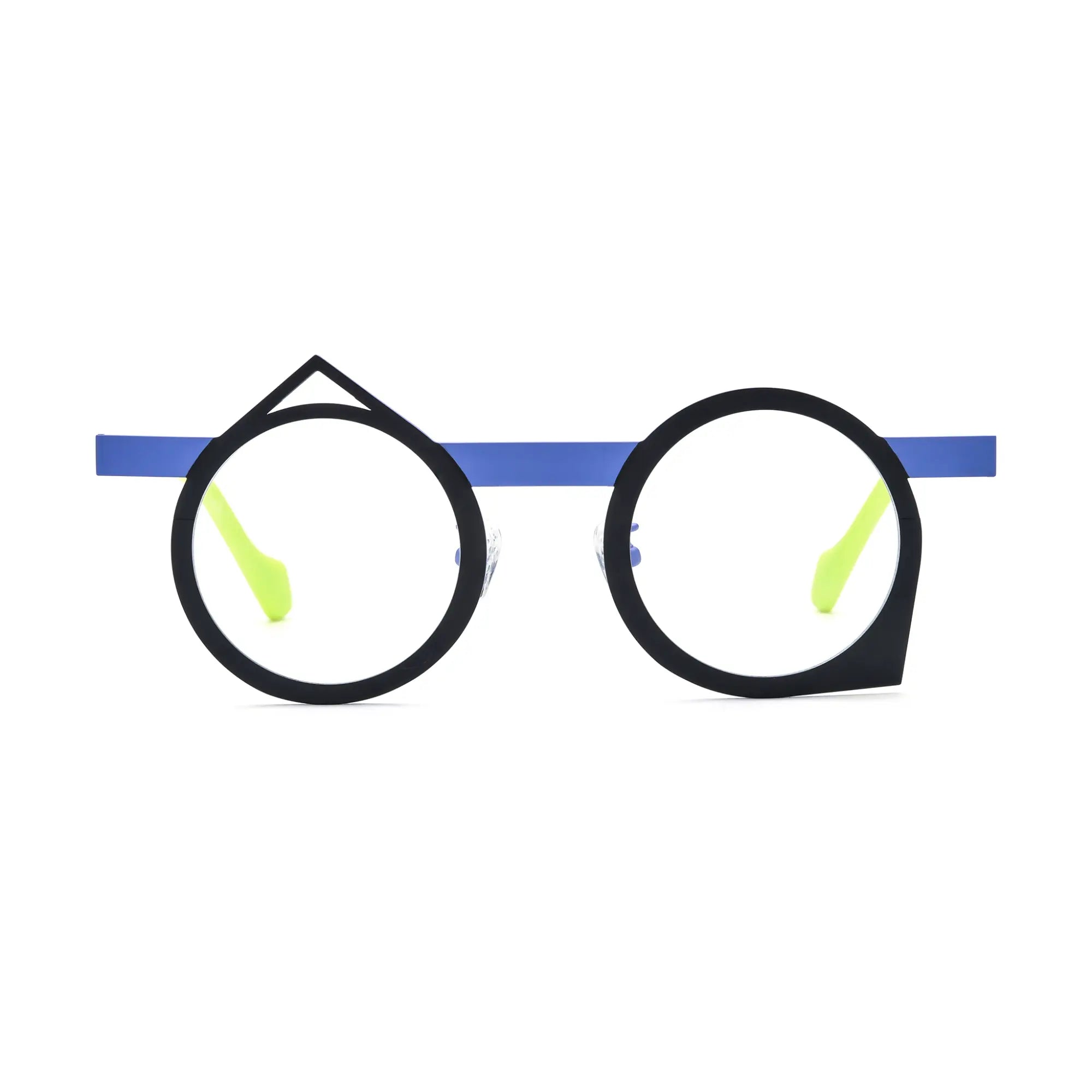 VoyueLens™ Midnight Neon Geometric Eyeglasses – Front View – SKU VL185801-C6