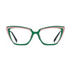 VoyueLens™ Mint Blush Cat-Eye Eyeglasses – Front View – SKU VL185809-C4