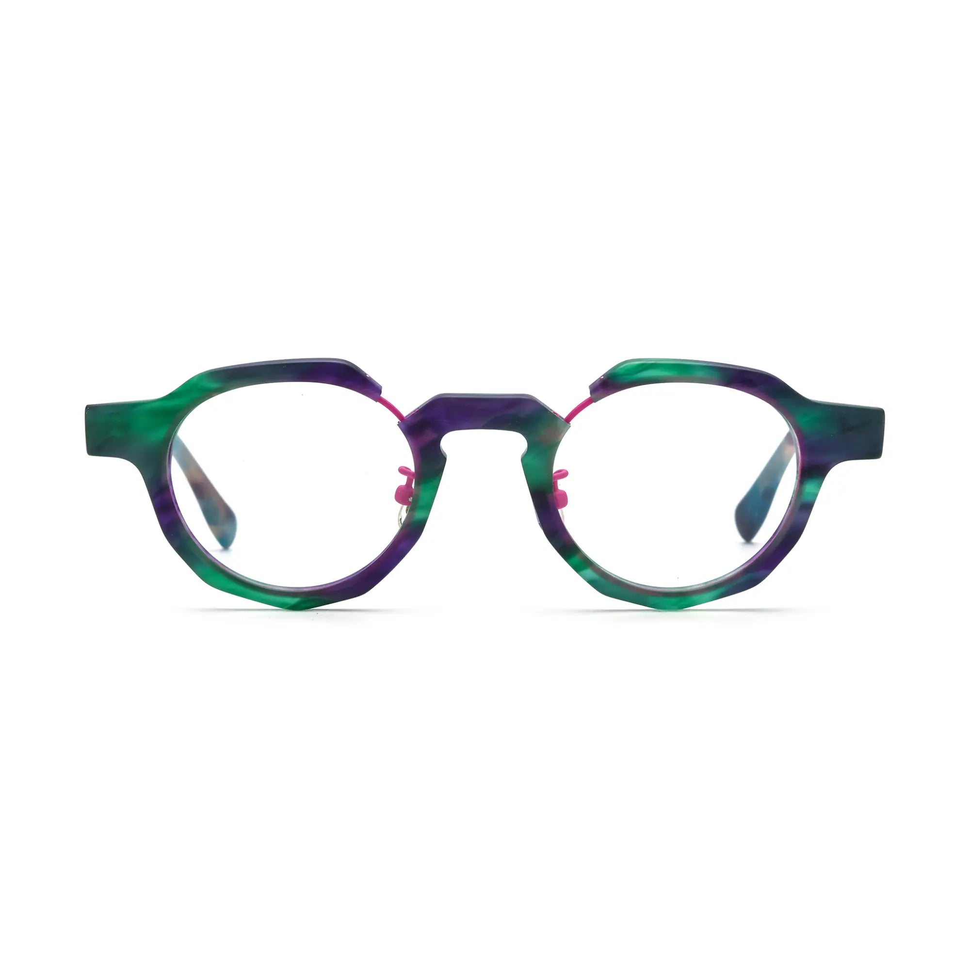 VoyueLens™ Mosaic Teal Eyeglasses – Front View – SKU VL19378-C4