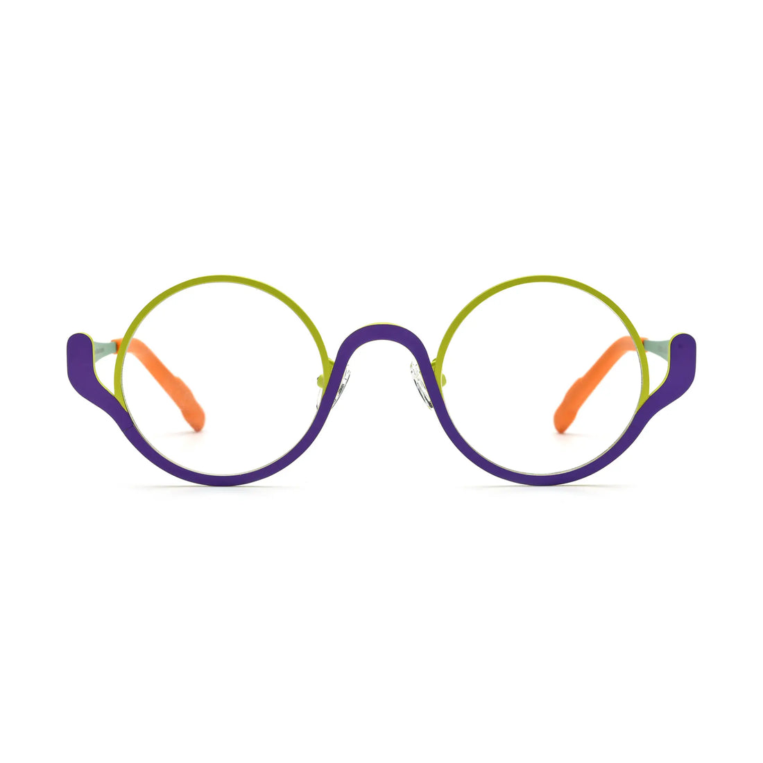 VoyueLens™ Neon Grove Round Eyeglasses – Front View – SKU VL185798-C3