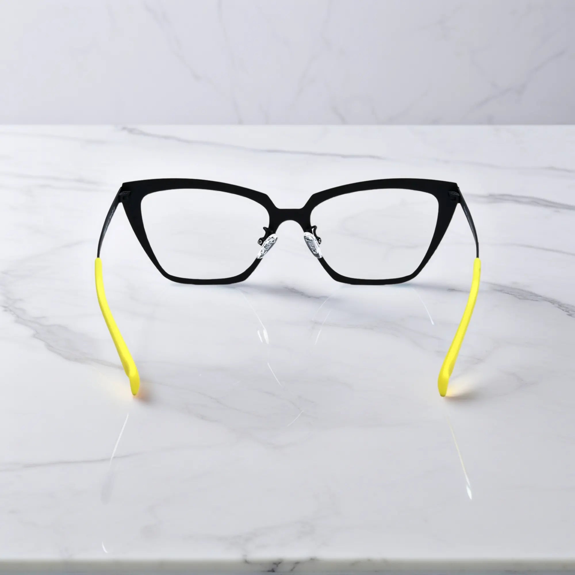 Back detail showing temple design of VoyueLens™ VL185809 Neon Noir