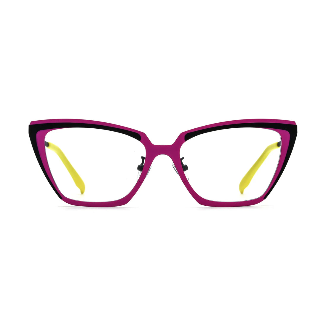VoyueLens™ Neon Noir Cat-Eye Eyeglasses – Front View – SKU VL185809-C6