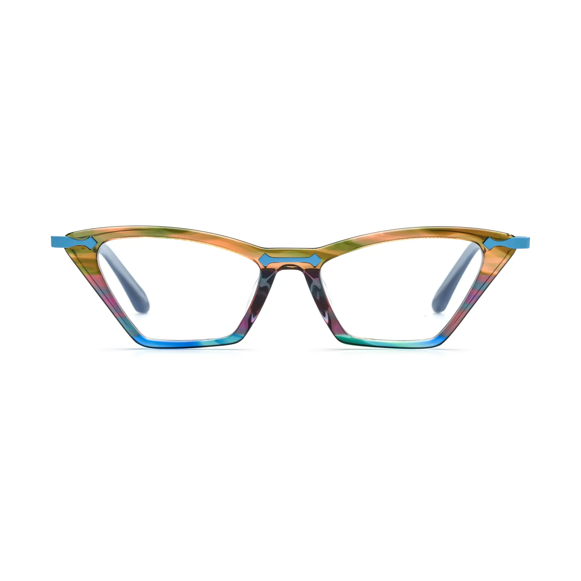 VoyueLens™ Ocean Spectrum Cat-Eye Eyeglasses – Front View – SKU VL19379-C1