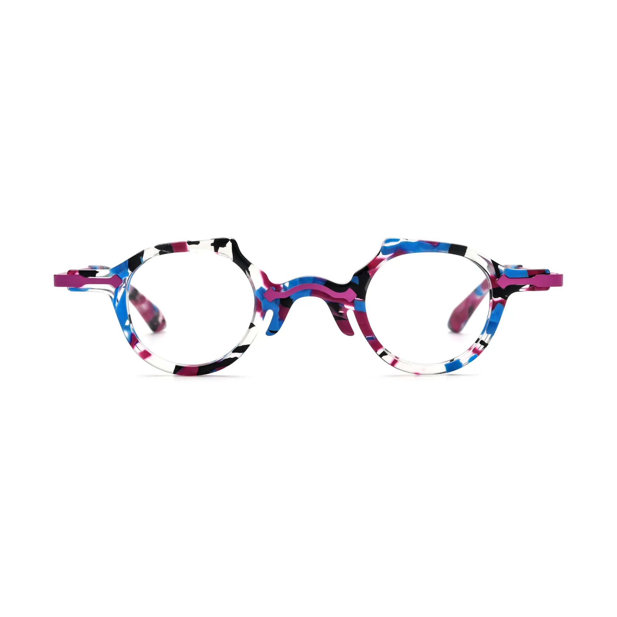 VoyueLens™ Orchid Purple Round Glasses – Front View – SKU VL19341-C3