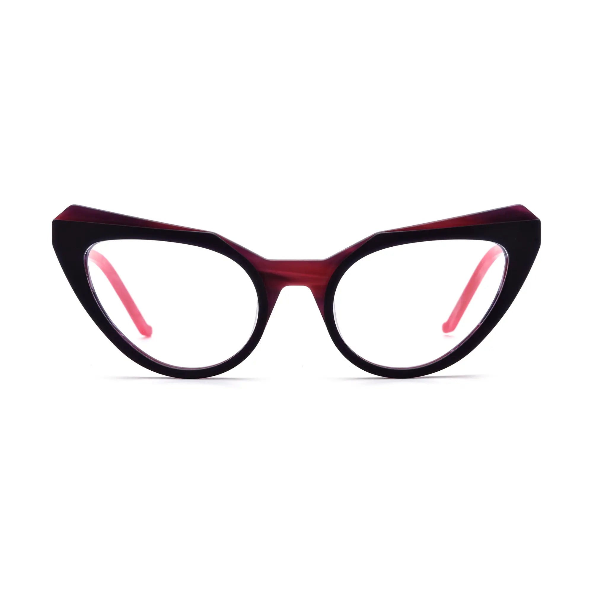 VoyueLens™ Plum Velvet Butterfly Glasses – Front View – SKU VL19369-C4