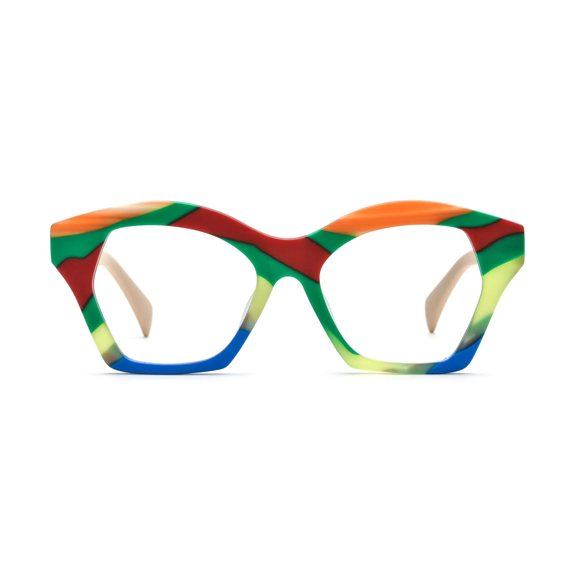 VoyueLens™ Rainbow Cream Eyeglasses – Front View – SKU VL19375-C1