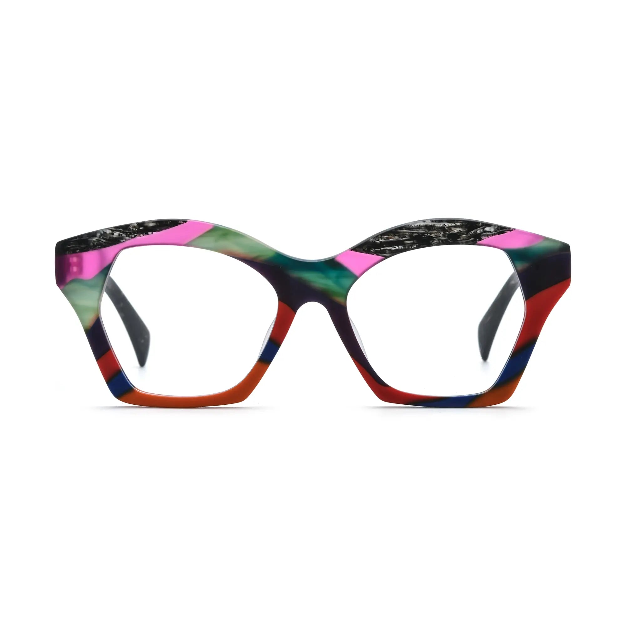 VoyueLens™ Rainbow Noir Eyeglasses – Front View – SKU VL19375-C3