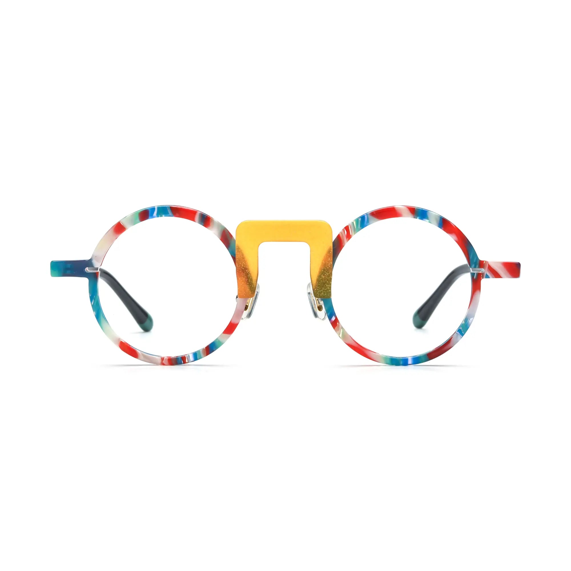 VoyueLens™ Rainbow Pop Round Eyeglasses – Front View – SKU VL19382-C6