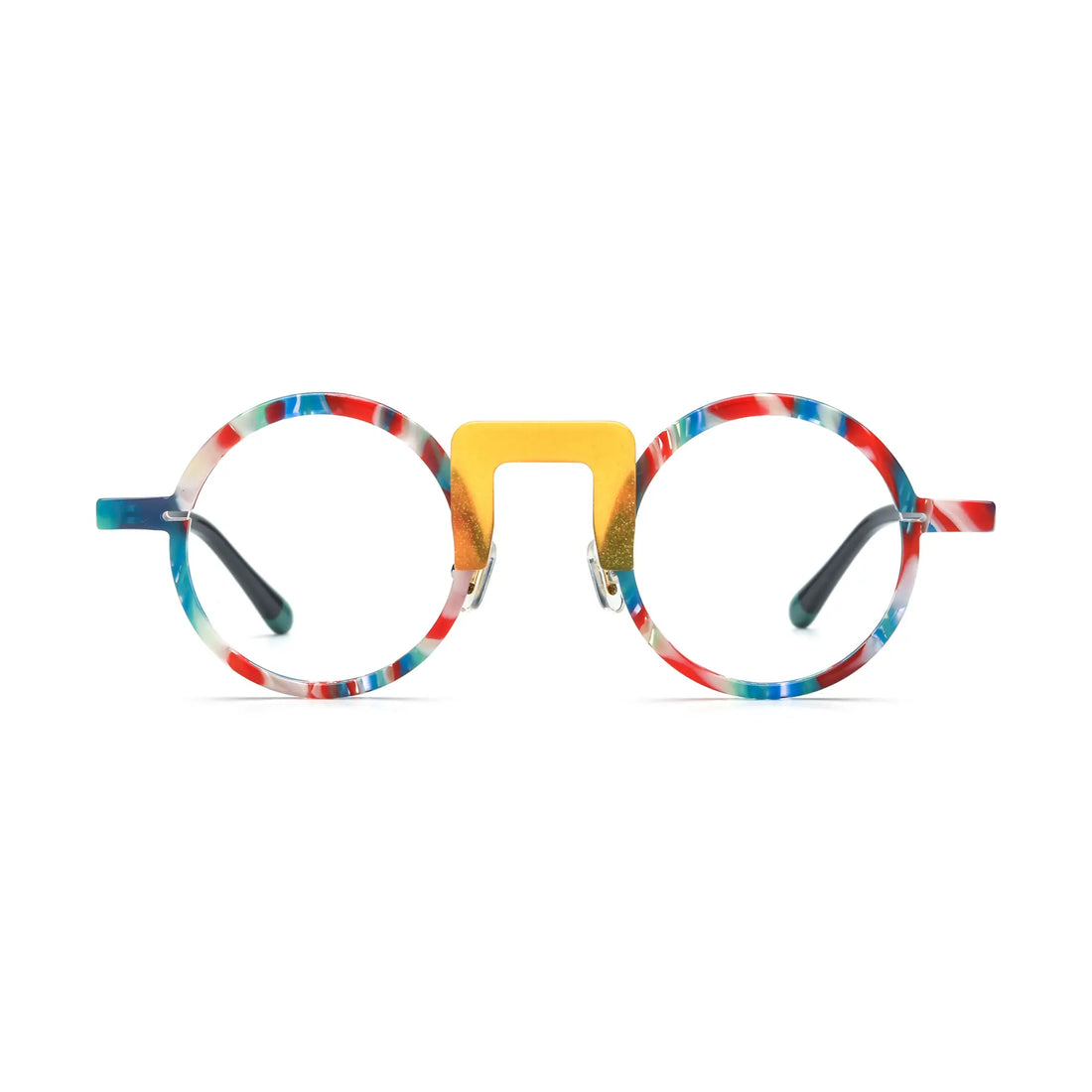VoyueLens™ Rainbow Pop Round Eyeglasses – Front View – SKU VL19382-C6