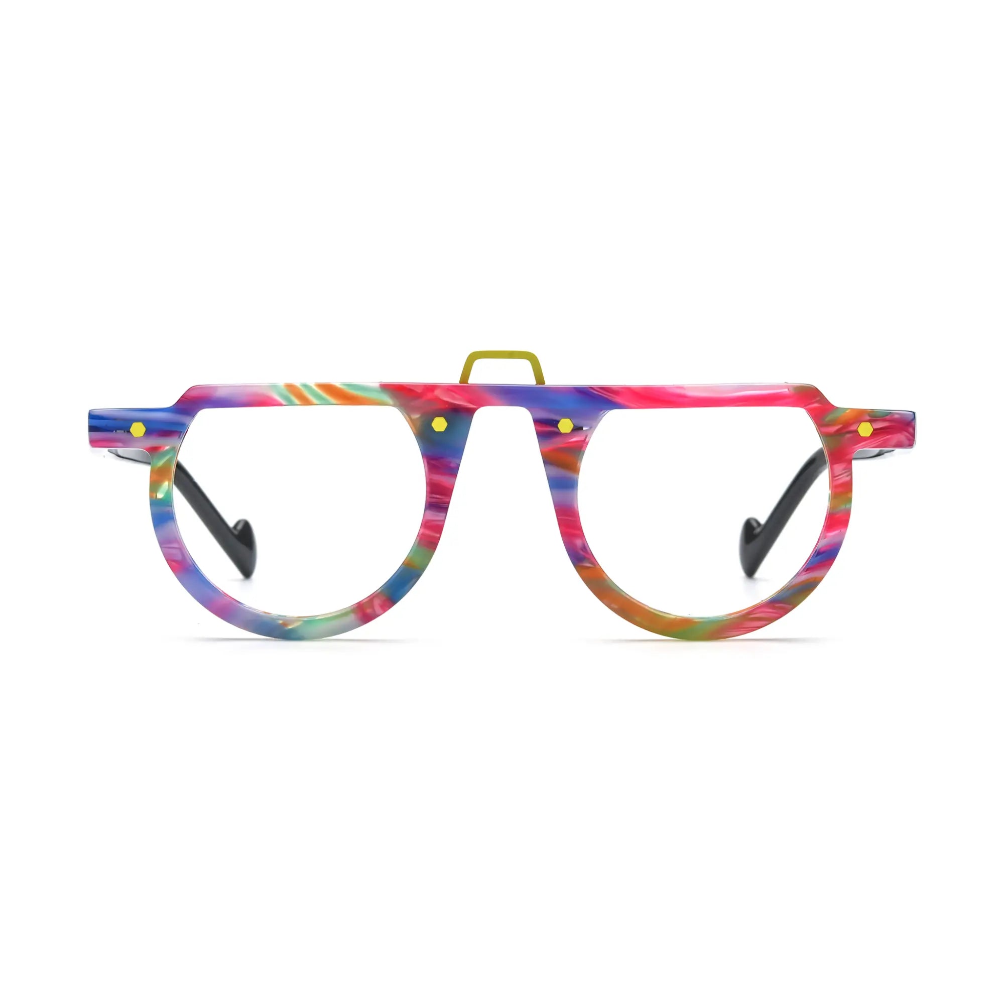 VoyueLens™ Rainbow Rush Round Eyeglasses – Front View – SKU VL19383-C5