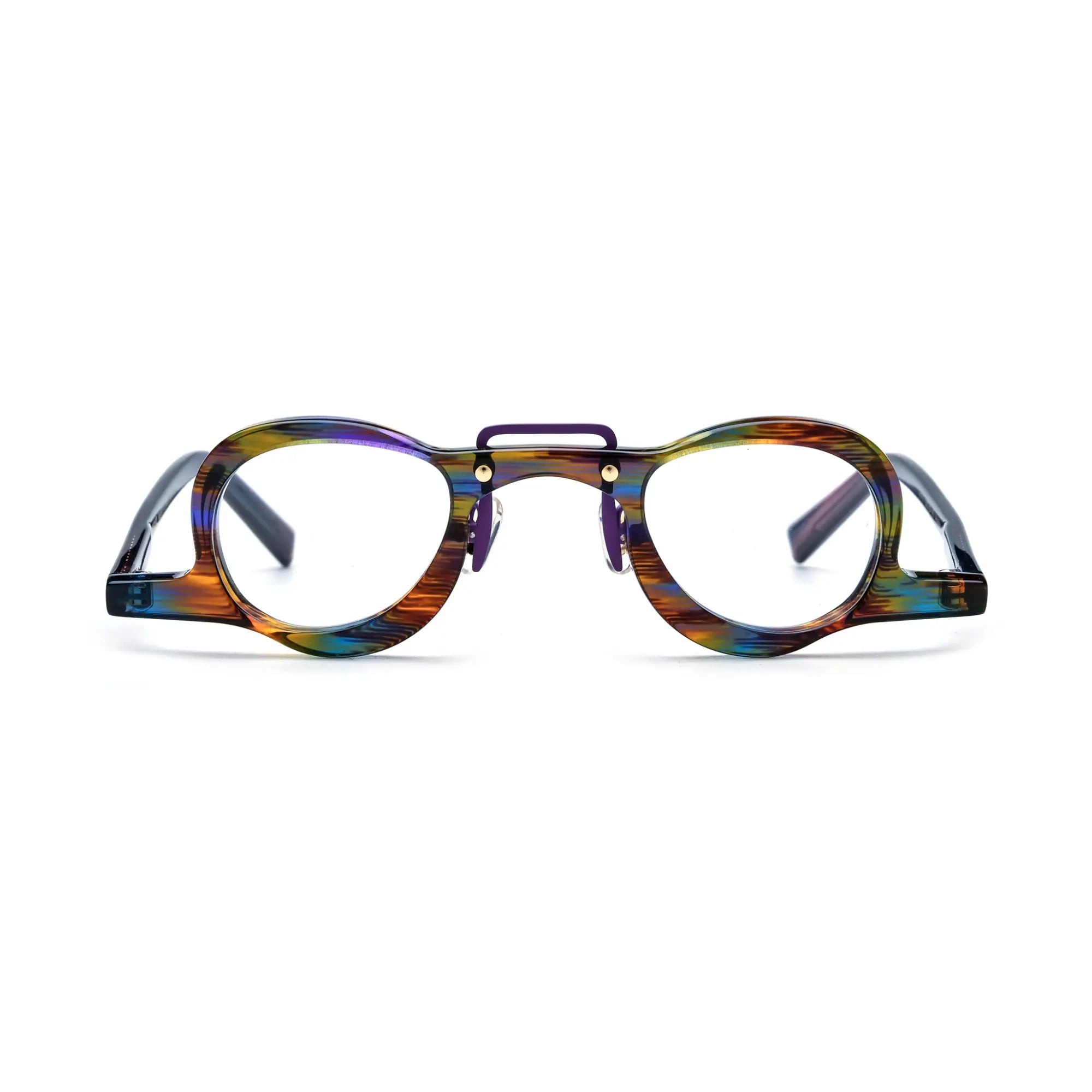 VoyueLens™ Rainbow Tortoise Eyeglasses – Front View – SKU VL19175-C1