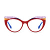 VoyueLens™ Scarlet Horizon Cat-Eye Glasses – Front View – SKU VL19365-C2