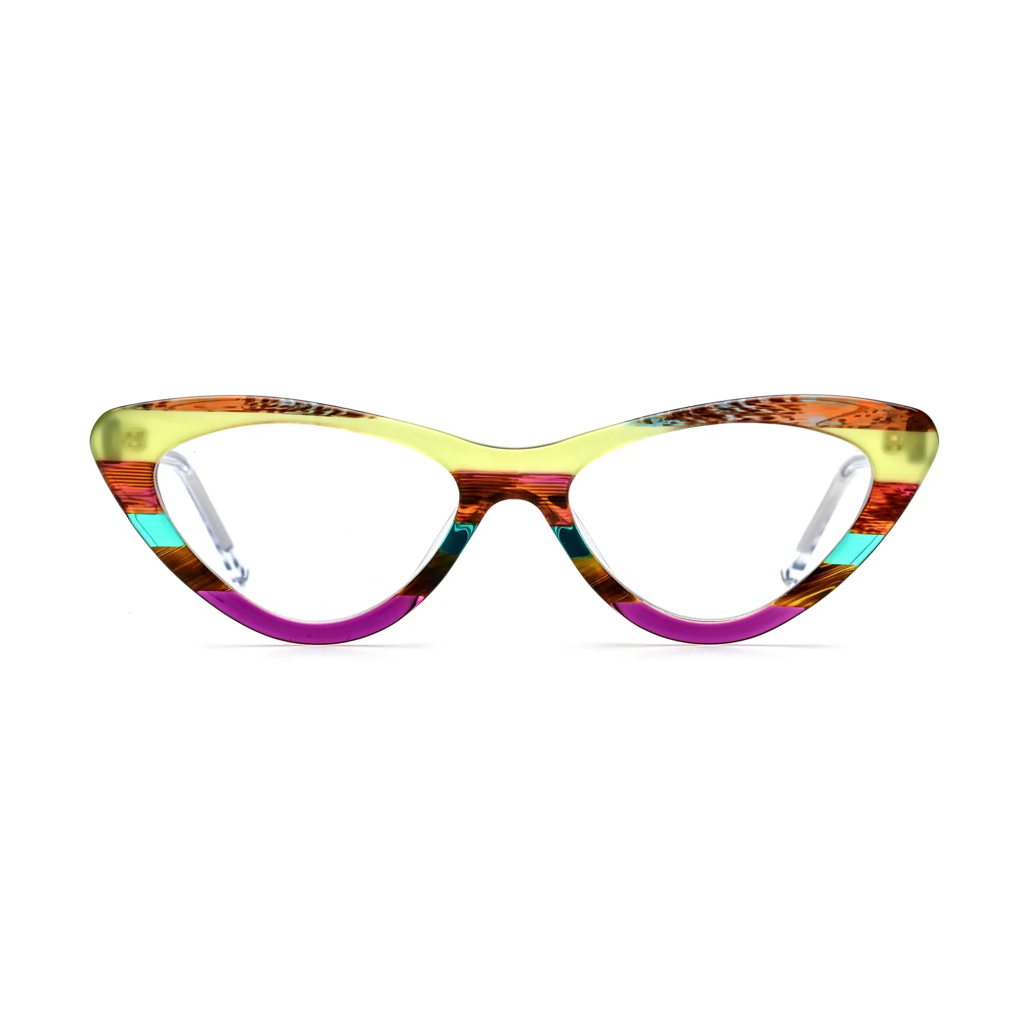 VoyueLens™ Sunrise Mirage Cat Eye Glasses – Front View – SKU VL19394-C3