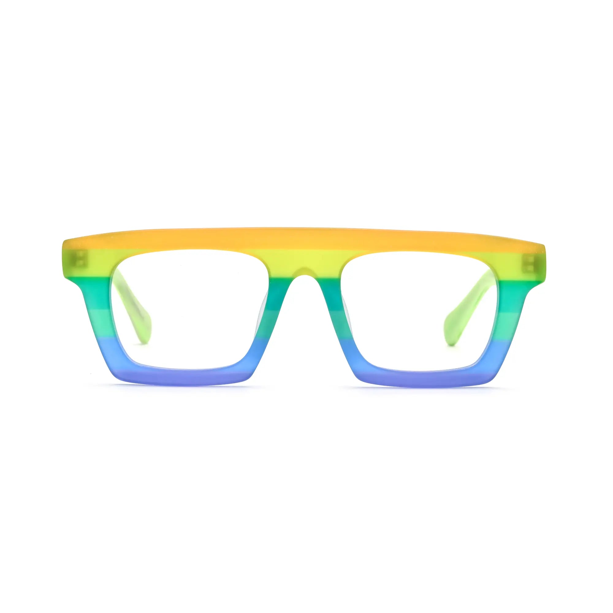 VoyueLens™ Sunset Fade Square Eyeglasses – Front View – SKU VL19374-C1