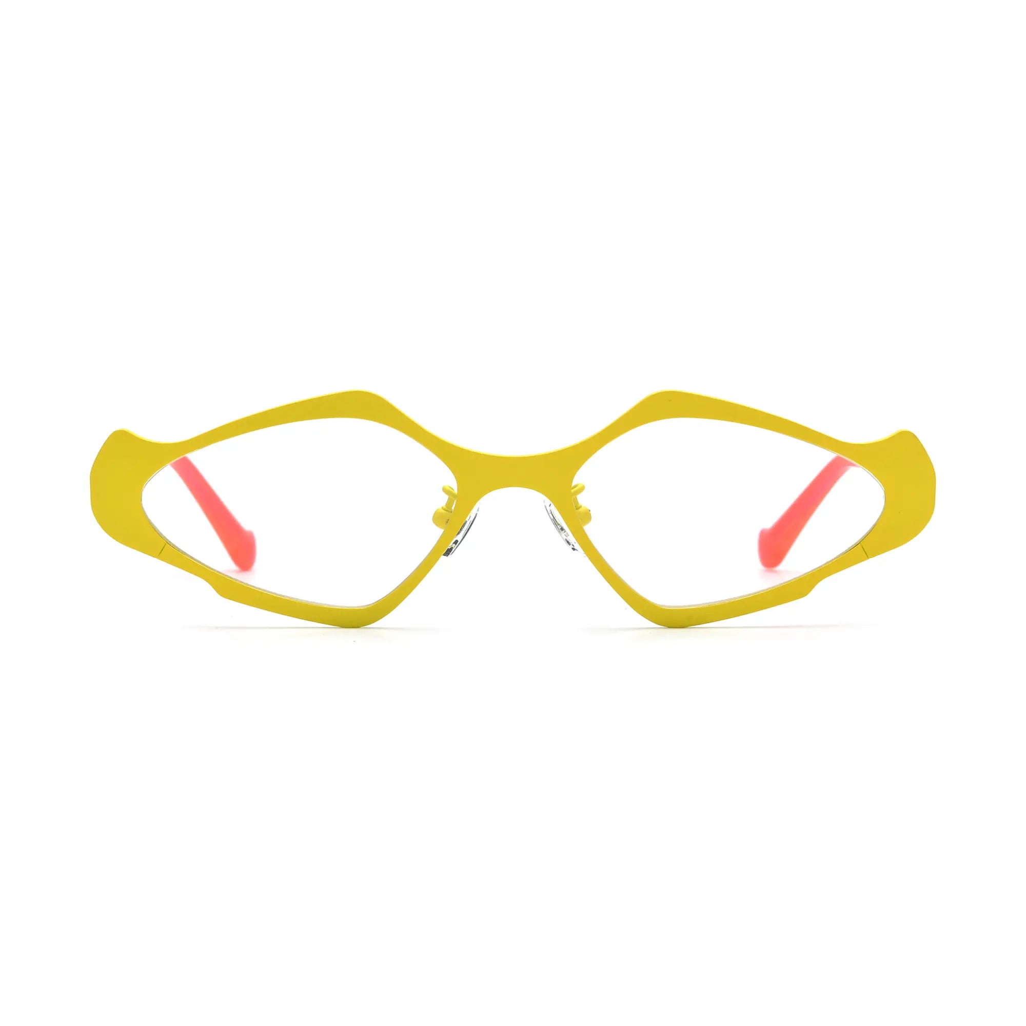 VoyueLens™ Sunshine Teal Polygon Eyeglasses – Front View – SKU VL185811-C6