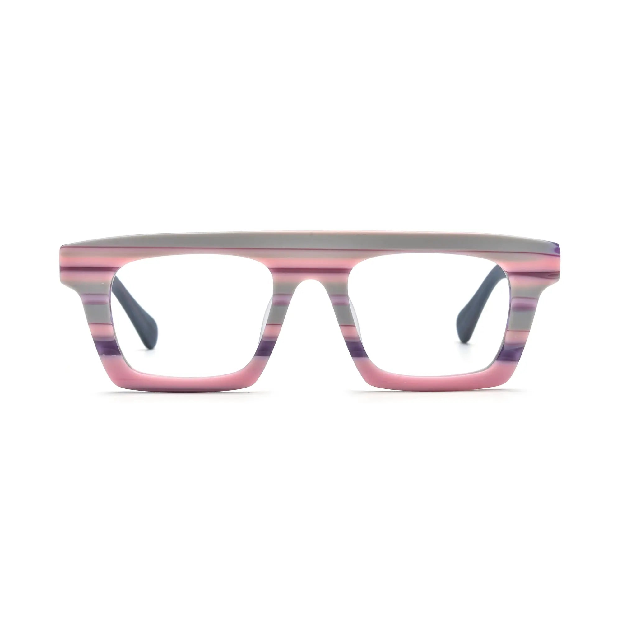 VoyueLens™ Violet Mirage Square Eyeglasses – Front View – SKU VL19374-C7