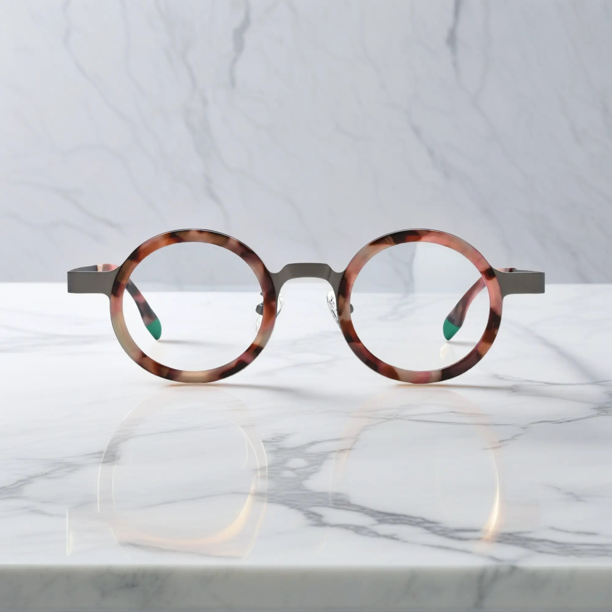 VoyueLens™ VL185816 Ash Leopard front view eyeglasses