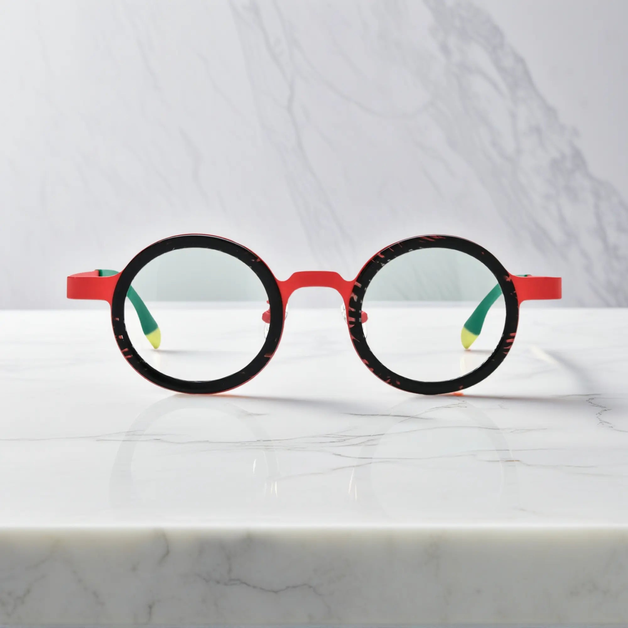 VoyueLens™ VL185816 Crimson Tortoise front view eyeglasses