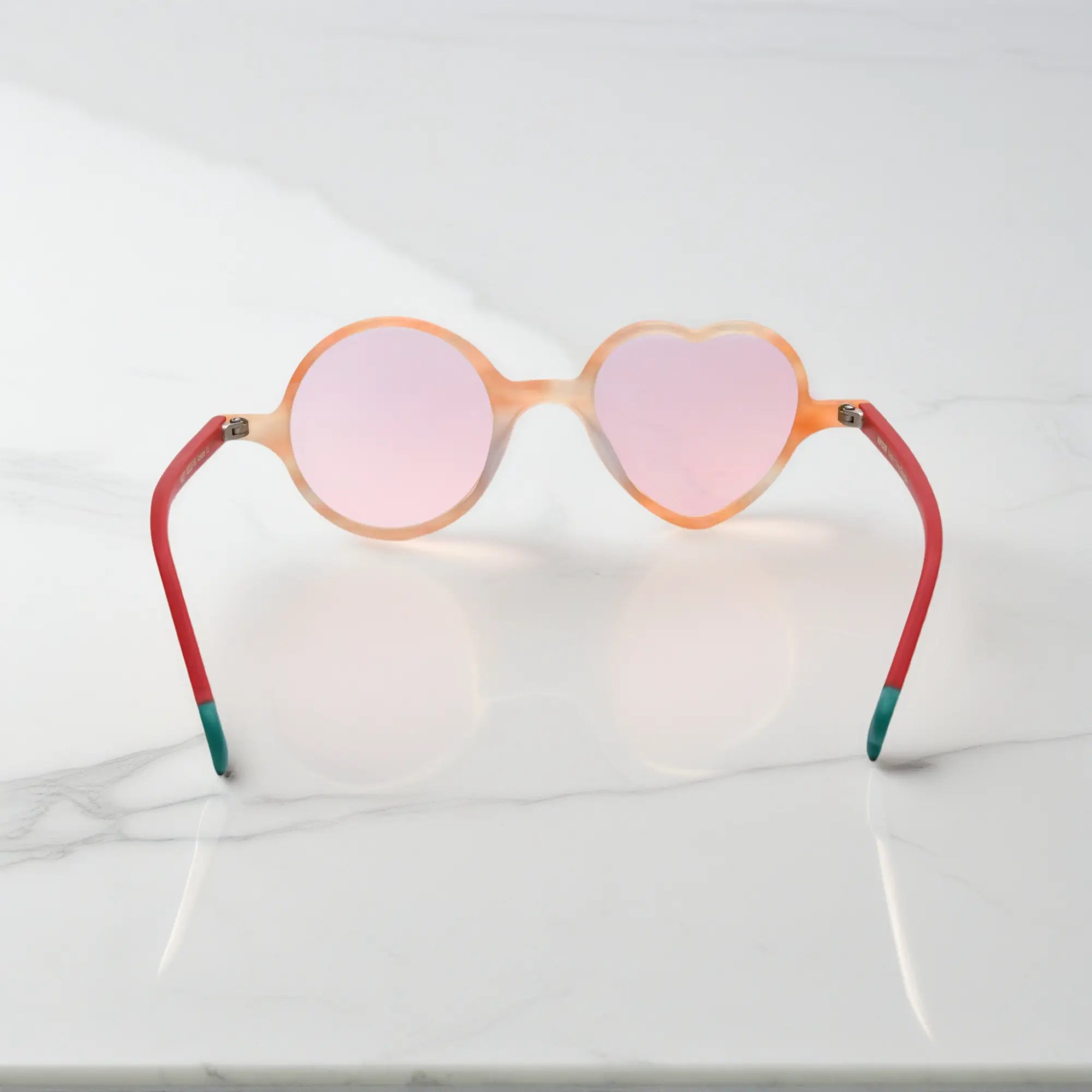 Back view of VoyueLens™ VL19377 in Honey Peach, showing full silhouette and lens contrast. Soft honey yellow with peach undertone, a warm and cheerful vibe.