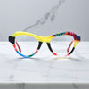 front view of VoyueLens™ VL19380 Rainbow Rush butterfly eyeglasses