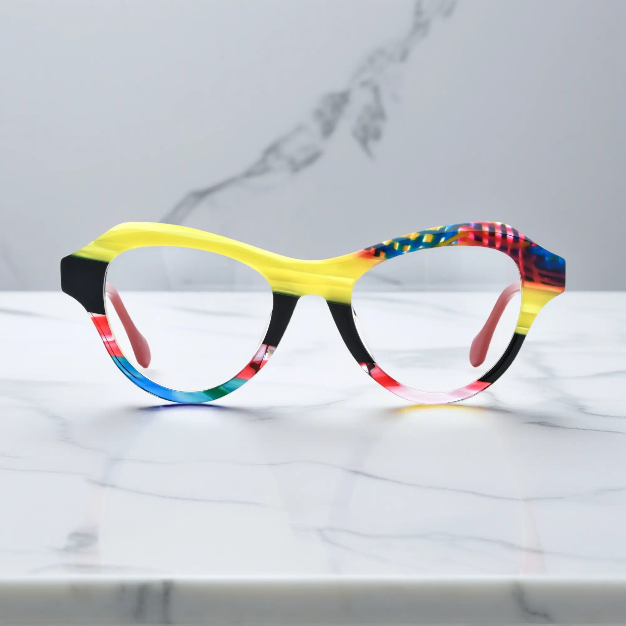 front view of VoyueLens™ VL19380 Rainbow Rush butterfly eyeglasses