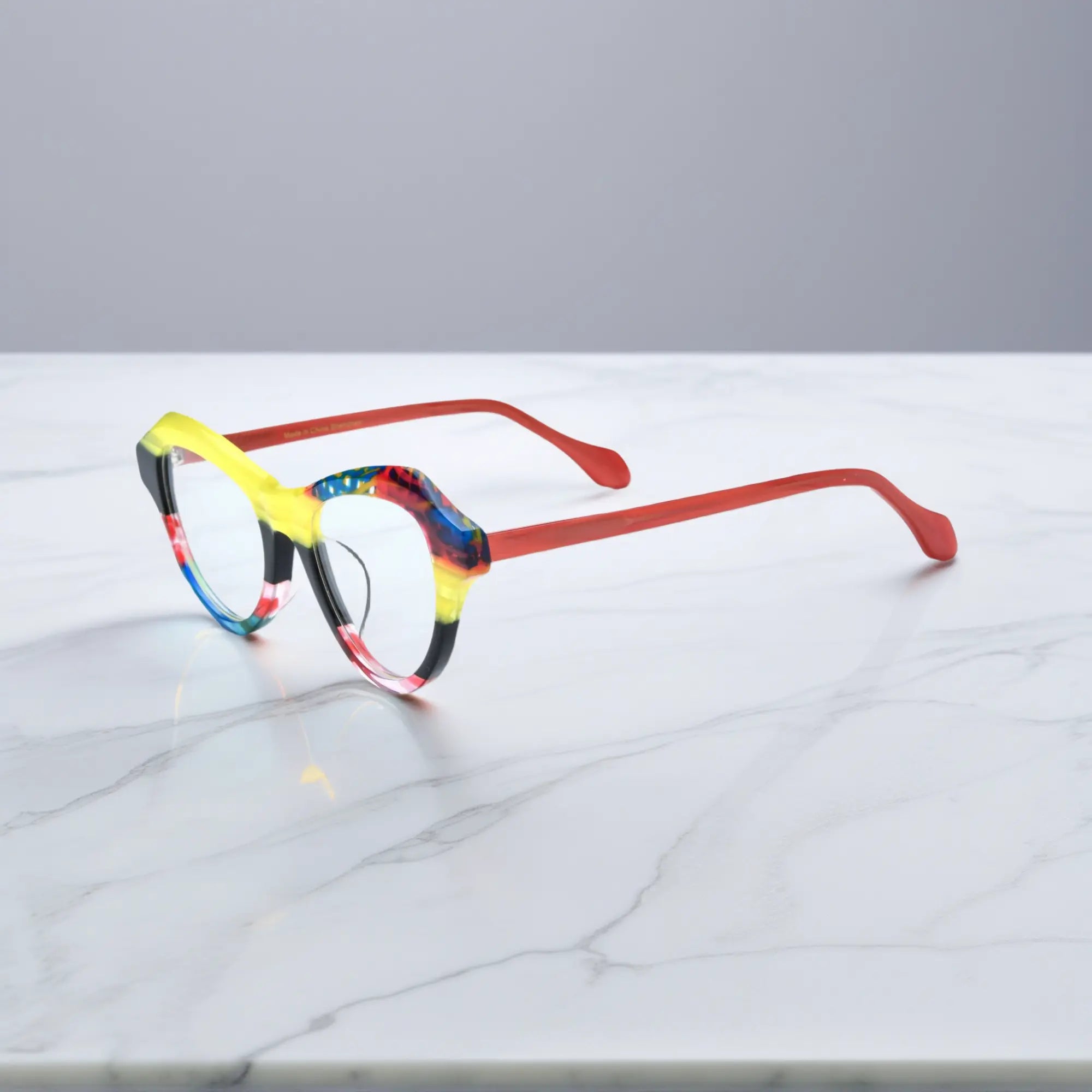 side view of VoyueLens™ VL19380 Rainbow Rush butterfly eyeglasses